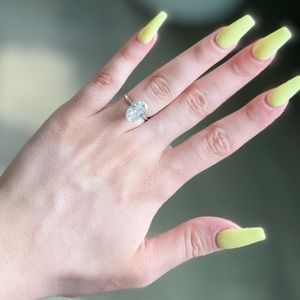 East West Gem Co Moissanite Engagement Ring